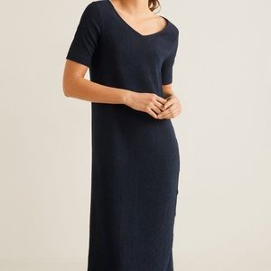 Mango Textured Midi Dress